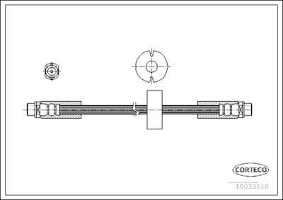 Тормозной шланг CORTECO 19033516 для AUDI ALLROAD