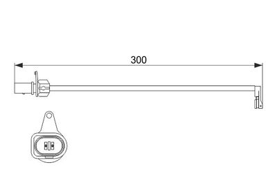 Сигнализатор, износ тормозных колодок BOSCH 1 987 474 505 для AUDI A5