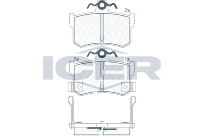 ICER 180995 Тормозные колодки и сигнализаторы  для MG  (Мджи Мджи)