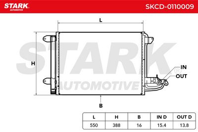 кондензатор, климатизация STARK SKCD-0110009