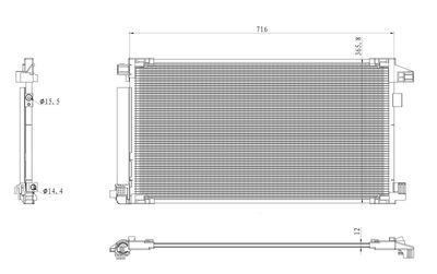 Kondensor, klimatanläggning NRF 350500