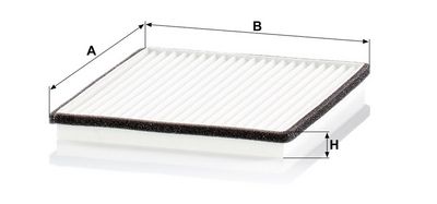 Cabinefilter (445x192x18mm) past: JCB 3CX, 3CX SITEMASTER, 3CX-2, 3CX-4, 3CXC, 3CXS, 3CXT, 4CX, 4CXC