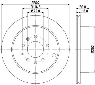 Тормозной диск HELLA 8DD 355 115-791 для MAZDA CX-7