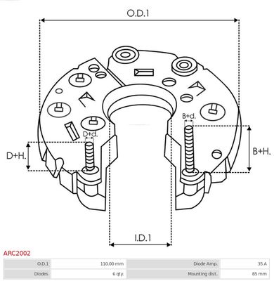 Rectifier, alternator ARC2002