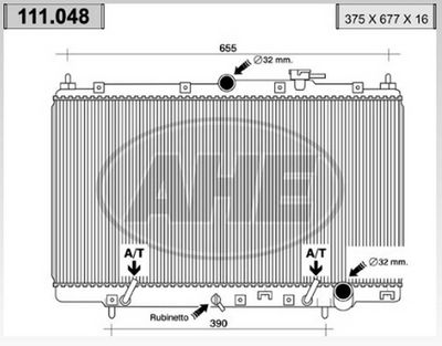 AHE 111.048 Радиатор охлаждения двигателя  для HONDA ACCORD (Хонда Аккорд)