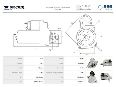Štartér AS-PL S01086(SEG)