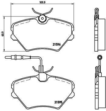 Zestaw klocków hamulcowych, hamulce tarczowe BREMBO P 68 022