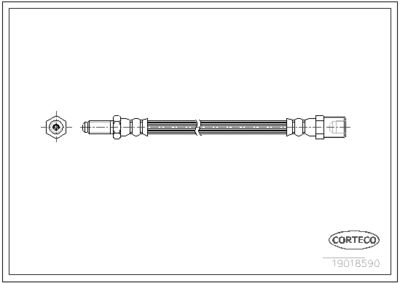 CORTECO 19018590 Тормозной шланг  для LAND ROVER RANGE ROVER I 3.5 4x4
