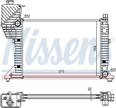 Radiator, racire motor NISSENS 62687A