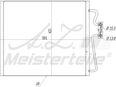 кондензатор, климатизация A.Z. Meisterteile AZMT-45-030-1070