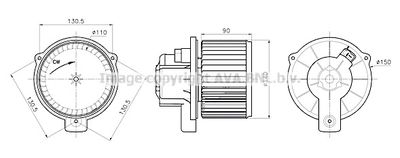 Вентилятор салона AVA QUALITY COOLING MC8020 для SMART CABRIO