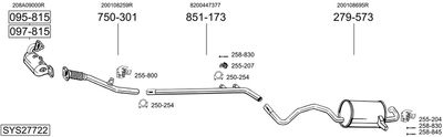 Układ wydechowy BOSAL SYS27722