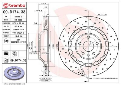 DISC FRANA BREMBO 09D17433 1