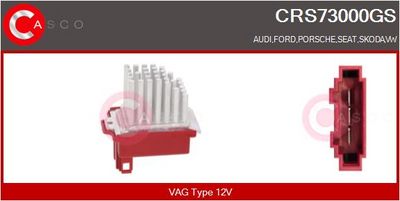 Odpor, vnitřní tlakový ventilátor CASCO CRS73000GS