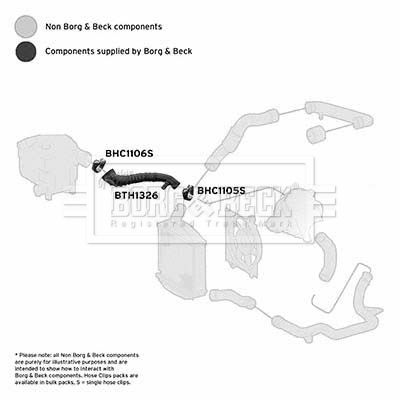 Charge Air Hose Borg & Beck BTH1326