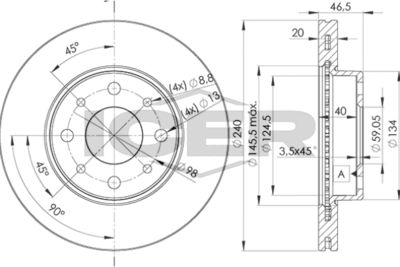спирачен диск ICER 78BD0178-2