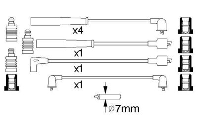 Комплект проводов зажигания BOSCH 0 986 356 935 для TOYOTA LAND CRUISER