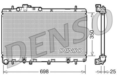 Радиатор, охлаждение двигателя DENSO DRM36011 для SUBARU OUTBACK