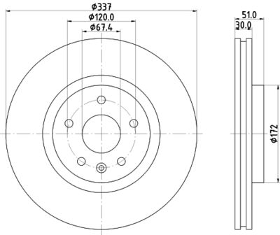 Тормозной диск 8DD 355 116-051