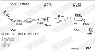 Изпускателна система WALKER FO75003