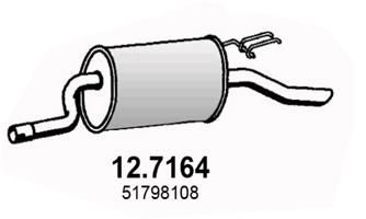 Глушитель выхлопных газов конечный ASSO 12.7164 для FIAT IDEA