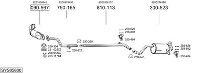 Układ wydechowy BOSAL SYS05800