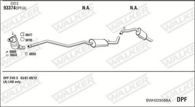 Изпускателна система WALKER BWH22956BA