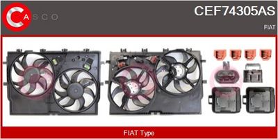 Větrák, chlazení motoru CASCO CEF74305AS