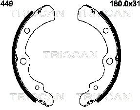 Комплект тормозных колодок TRISCAN 8100 68449 для SUBARU LEONE