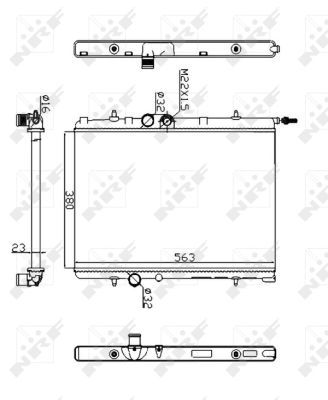 Radiator, engine cooling 509524A