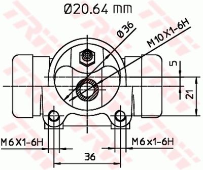 CILINDRU RECEPTOR FRANA TRW BWF112 1