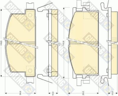 Комплект тормозных колодок, дисковый тормоз GIRLING 6107809 для ISUZU CAMPO