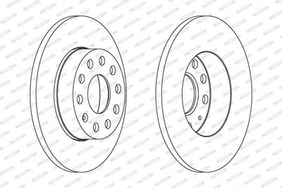 BREMSSCHEIBE FERODO DDF1276C 1