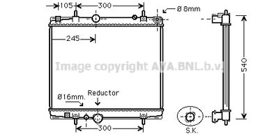 Радиатор, охлаждение двигателя AVA QUALITY COOLING PEA2276 для LANCIA PHEDRA