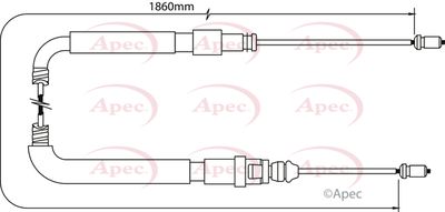 Cable Pull, parking brake APEC CAB1080