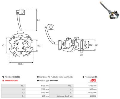 Vorschau Halter, Kohlebürsten Ansicht 2