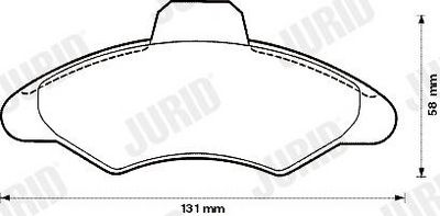 BREMSBELAGSATZ SCHEIBENBREMSE JURID 571726J 1