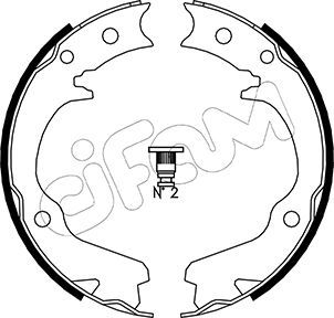 Brake Shoe Set, parking brake 153-386