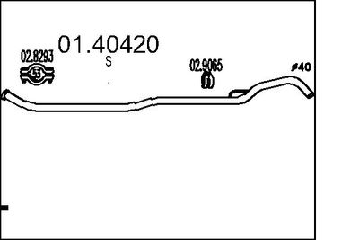 Rura wydechowa MTS 01.40420
