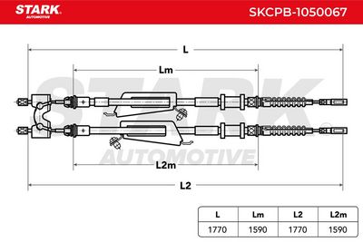 жило, ръчна спирачка STARK SKCPB-1050067