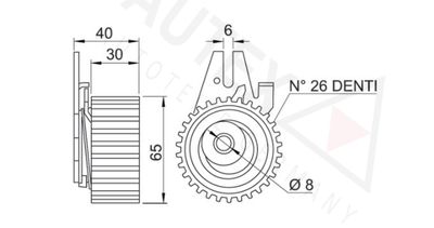 ROLA INTINZATOR CUREA DISTRIBUTIE AUTEX 641946 1