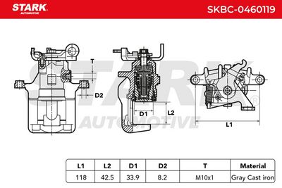 спирачен апарат STARK SKBC-0460119