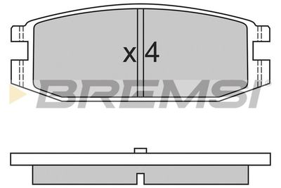 Комплект тормозных колодок, дисковый тормоз BREMSI BP2331 для MITSUBISHI PAJERO
