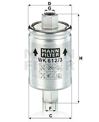MANN-FILTER WK 612/3 Паливний фільтр для MG (Мджи)
