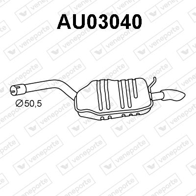 VENEPORTE AU03040 Глушитель выхлопных газов  для AUDI A4 (Ауди А4)