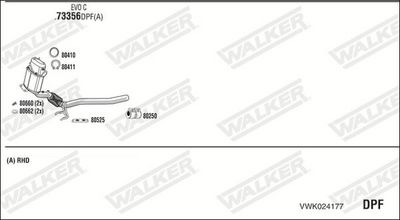 Изпускателна система WALKER VWK024177
