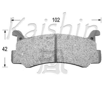 Комплект тормозных колодок, дисковый тормоз KAISHIN FK3031 для DAIHATSU GRAN