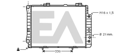 Радиатор, охлаждение двигателя EACLIMA 31R50132 для MERCEDES-BENZ E-CLASS