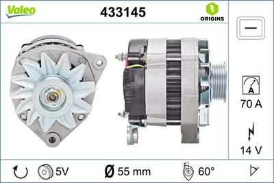 Генератор VALEO 433145 для RENAULT CLIO