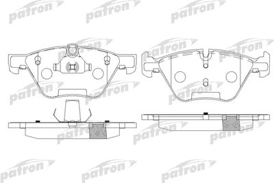 Комплект тормозных колодок, дисковый тормоз PATRON PBP1773 для BMW X1